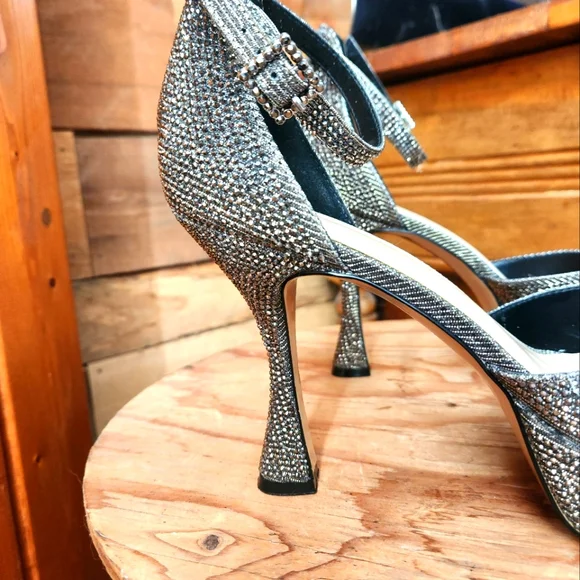 MIX NO.6 LAPEA PLATFORM RHINESTONE COVERED SANDALS/HEELS-SIZE 8.5 - Picture 4 of 12